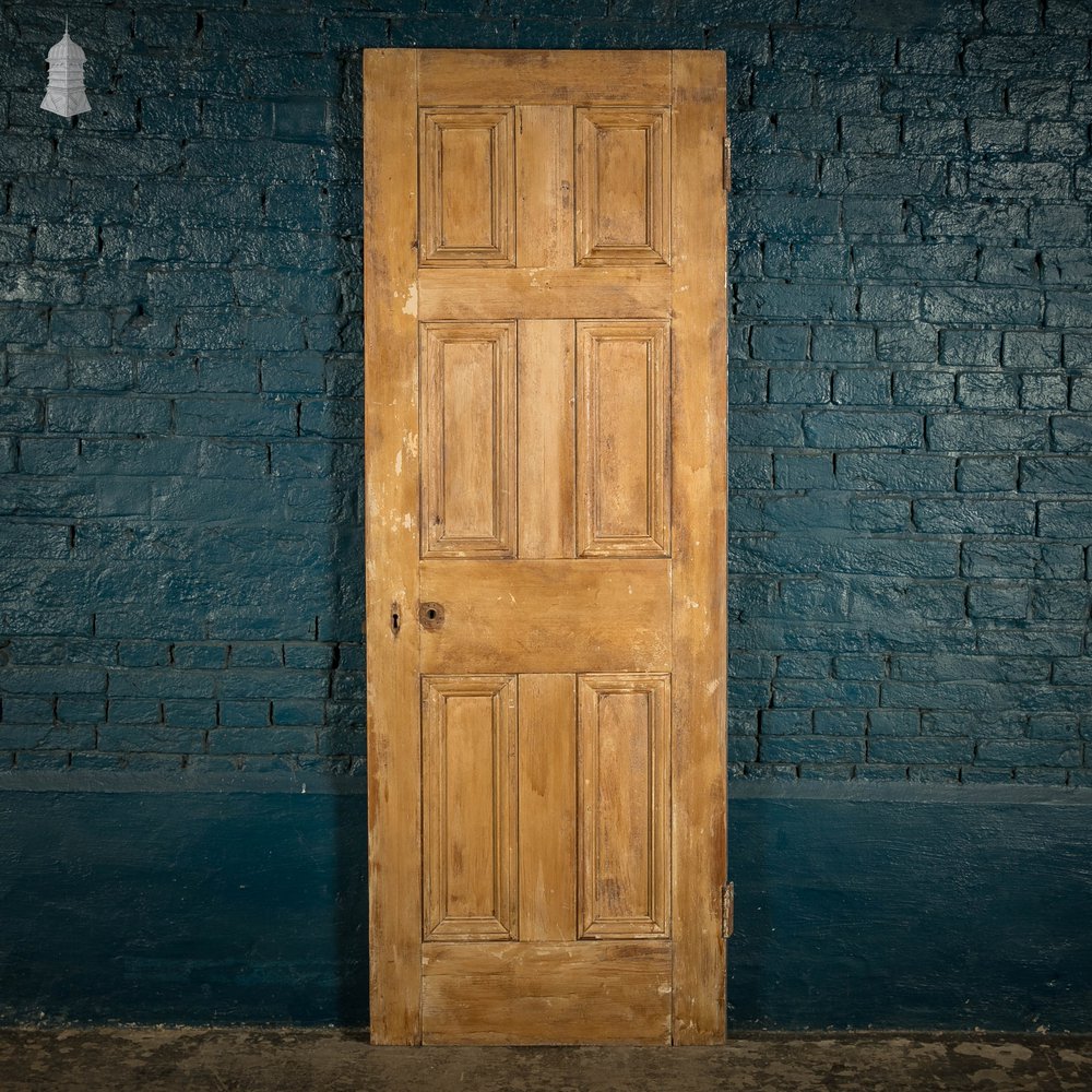 Pine Panelled Door, 6 Panel Scumble Paint Finish