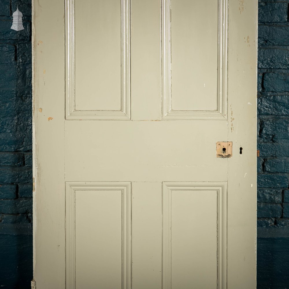 Pine Panelled Door, White Painted 6 Panel