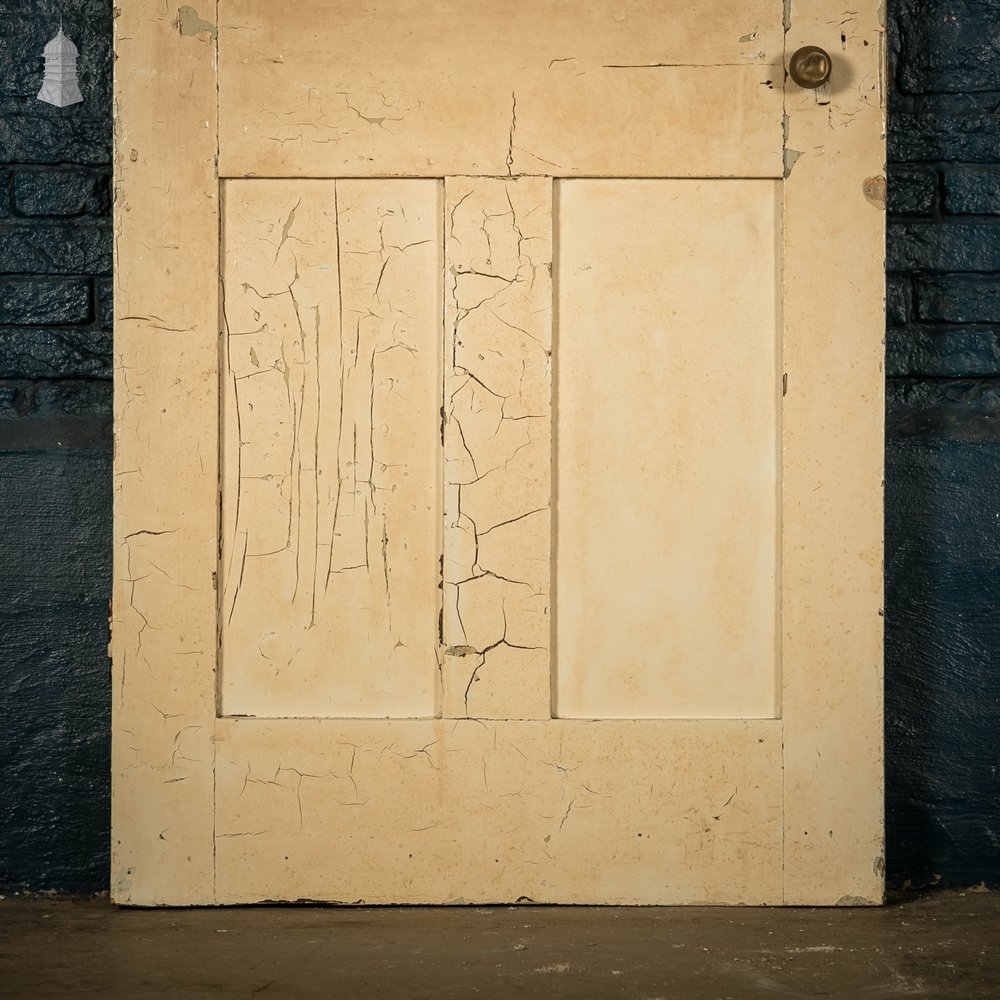 Pine Panelled Door, 4 Panel Cream Painted
