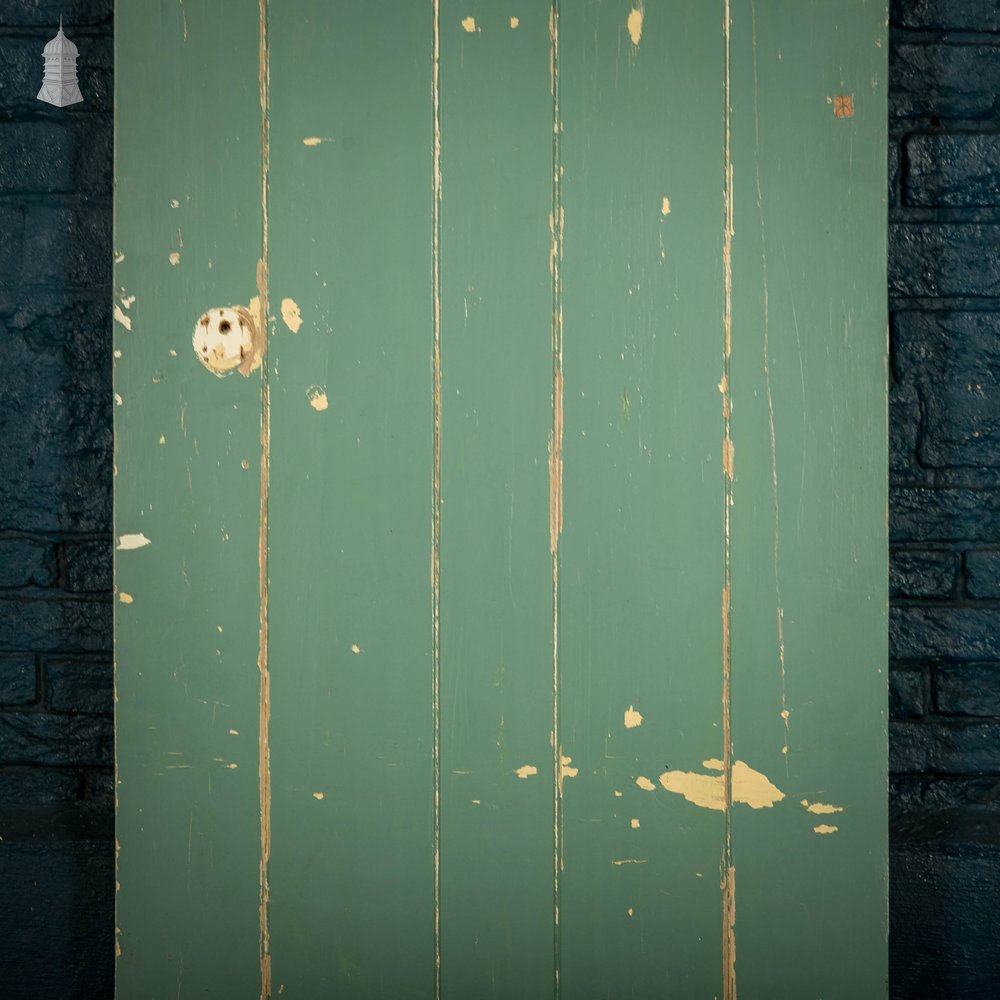 Ledged Plank Door, Green Painted Pine
