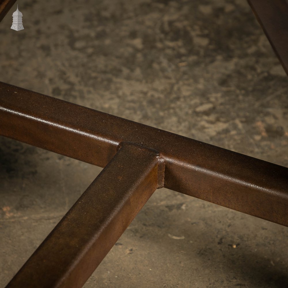 Large Steel Trestles, Pair of Heavy-Duty Metal Trestles