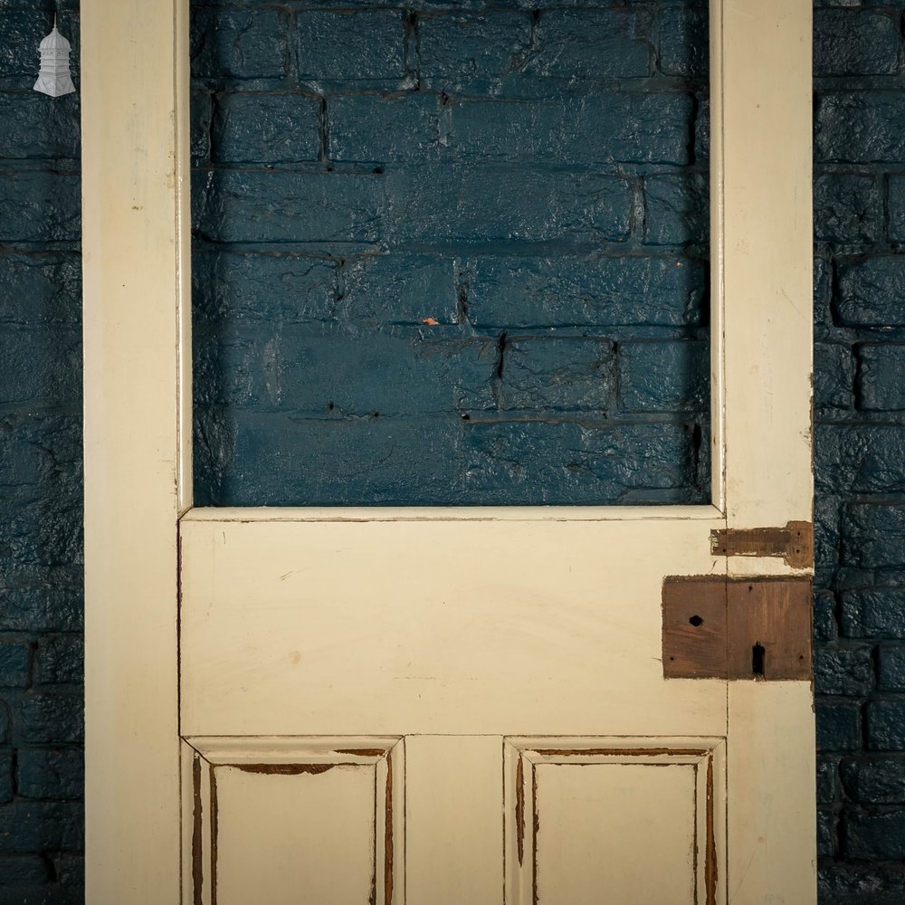 Half Glazed Door, Panelled with White Painted Finish