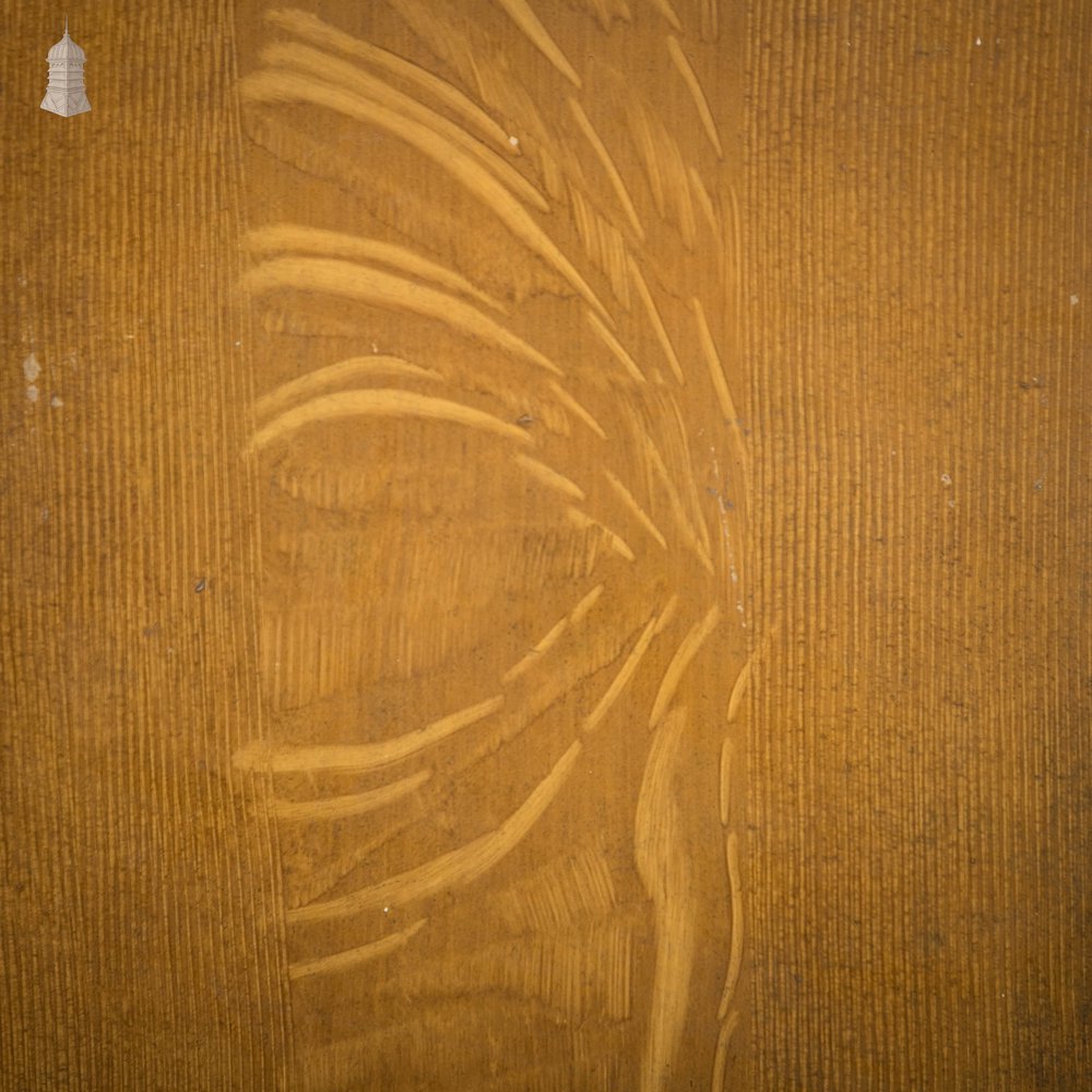 Half Glazed Door, Pine With ‘Reeded’ Style Textured Glass