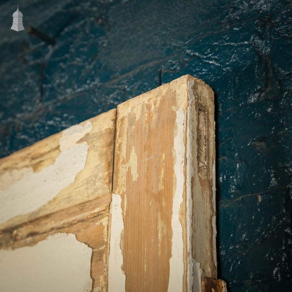 Pine Panelled Doors, Pair, White Distressed Painted