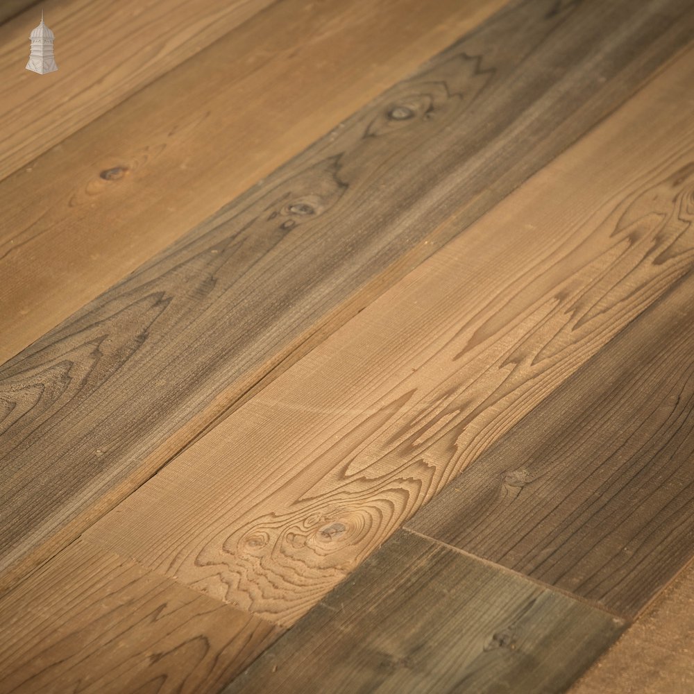 Pine Floorboards, 8 Inch Floorboards Cut from Reclaimed Timber - 18 Square Metres