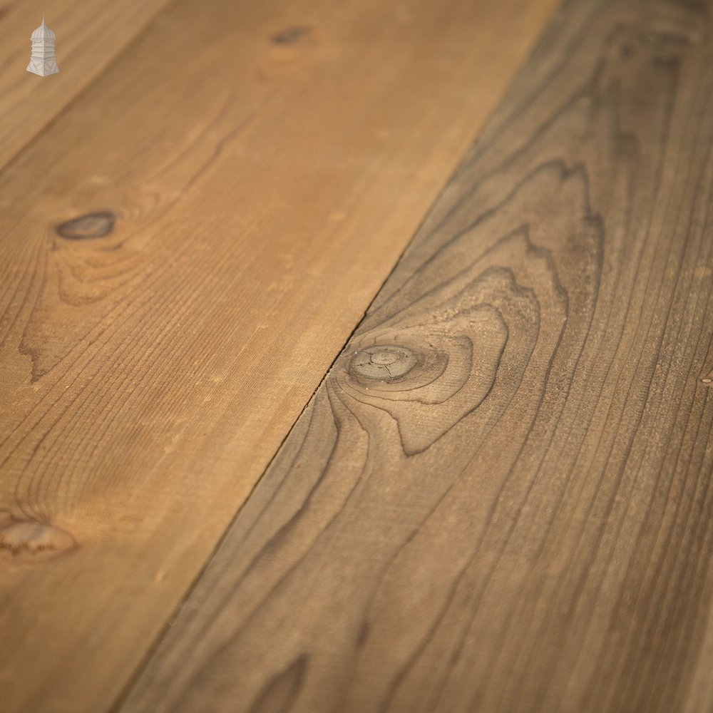Pine Floorboards, 8 Inch Floorboards Cut from Reclaimed Timber - 18 Square Metres