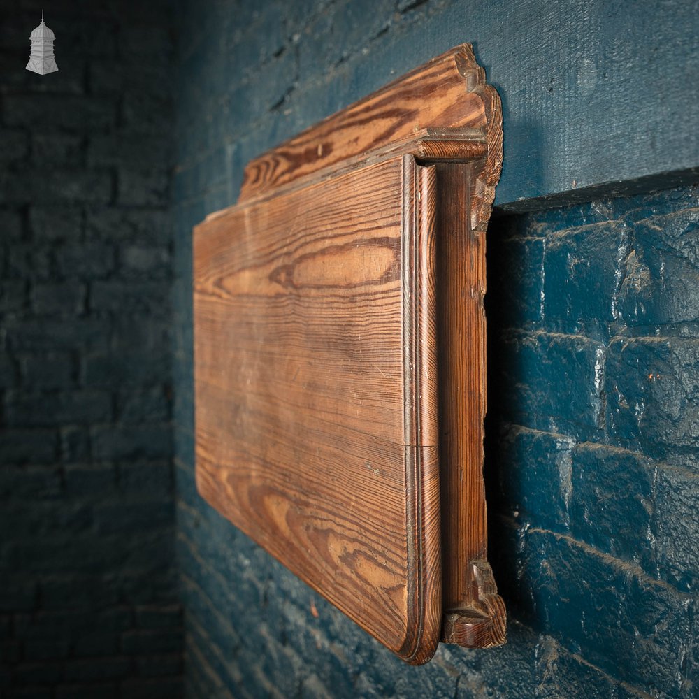 Folding Table Shelf, Wall Mounted, Victorian, Pitch Pine