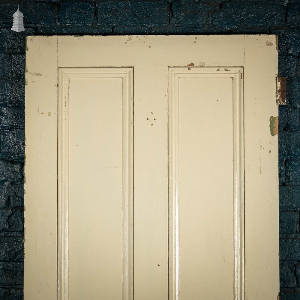 Pine Panelled Door, White Painted 4 Panel