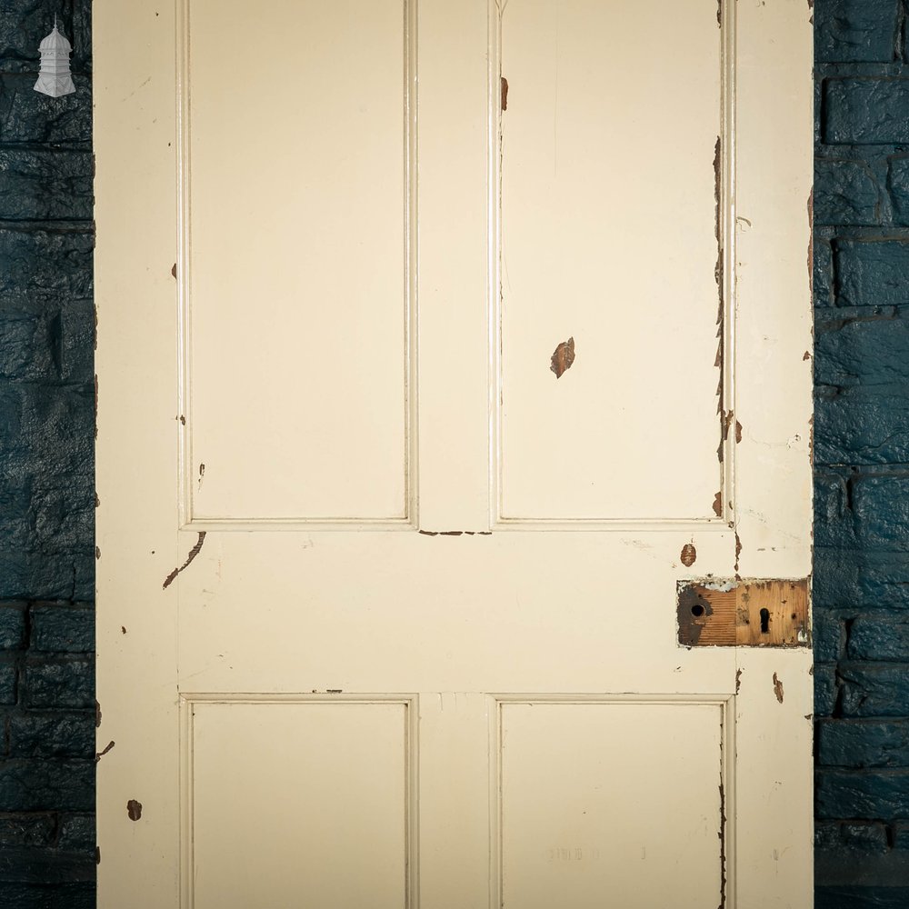Pine Panelled Door, 4 Panel White Painted
