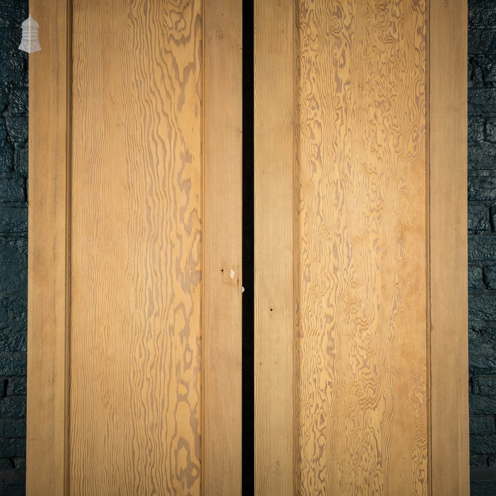 Pine Panelled Doors, Pair of Cupboard Doors