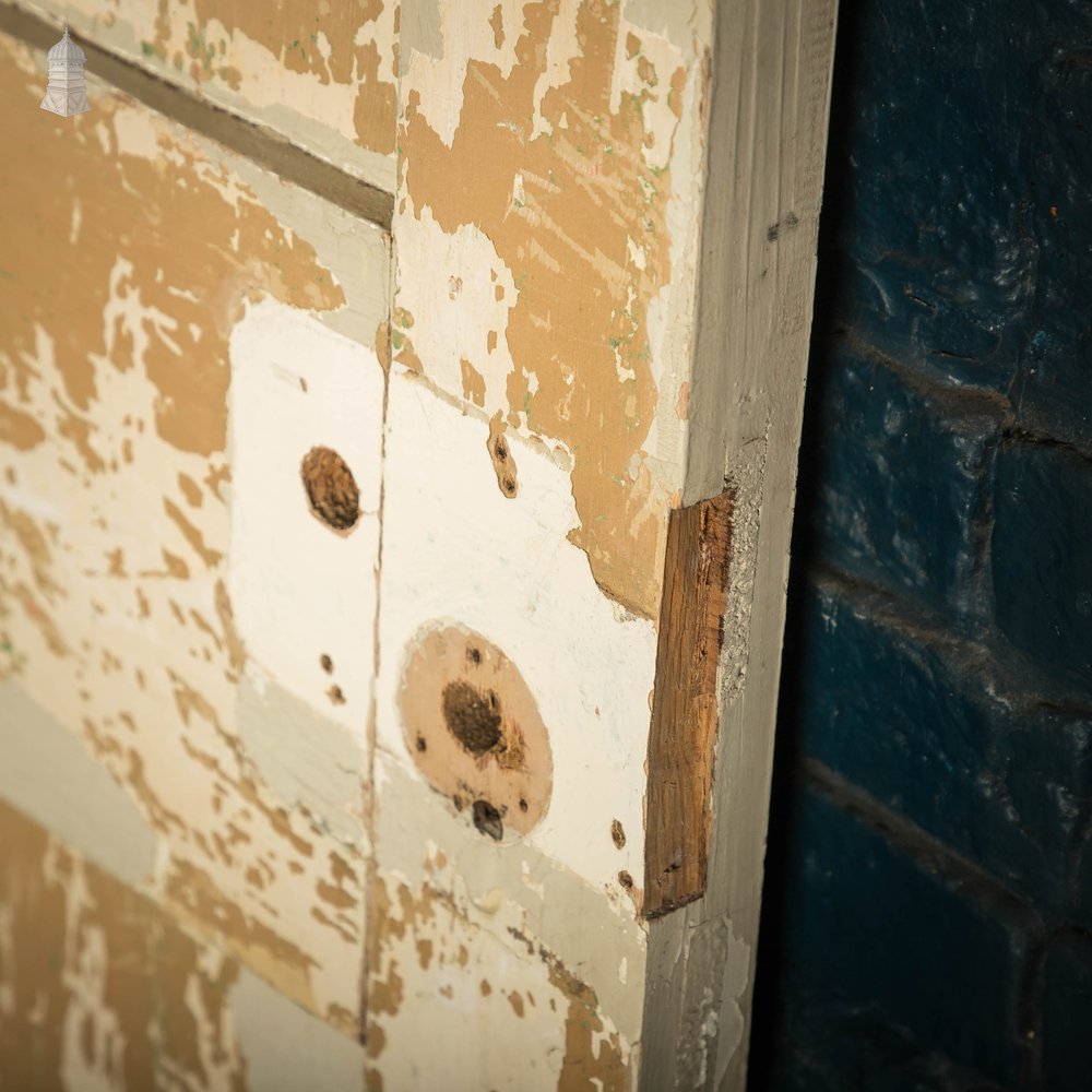 Pine Panelled Door, 4 Panel Distressed Painted