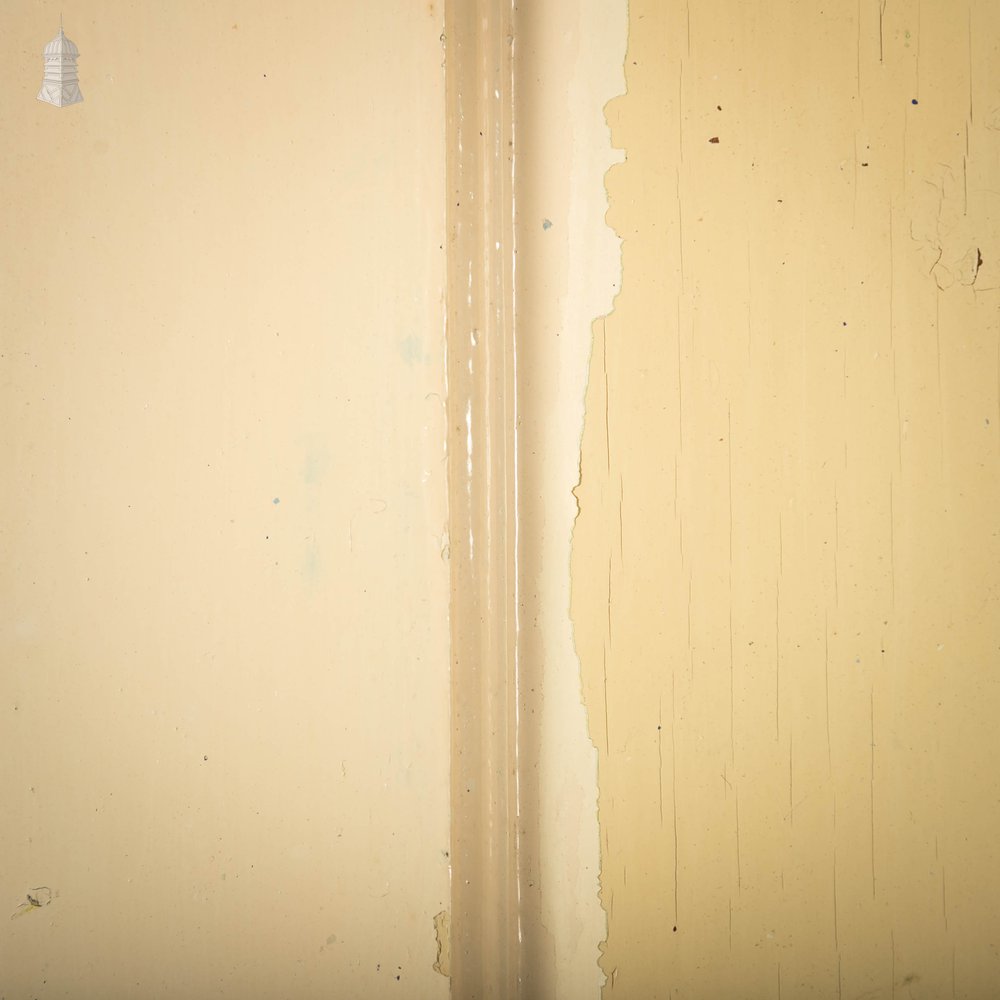Pine Panelled Door, Moulded 4 Panel, Blue Distressed Paint Finish
