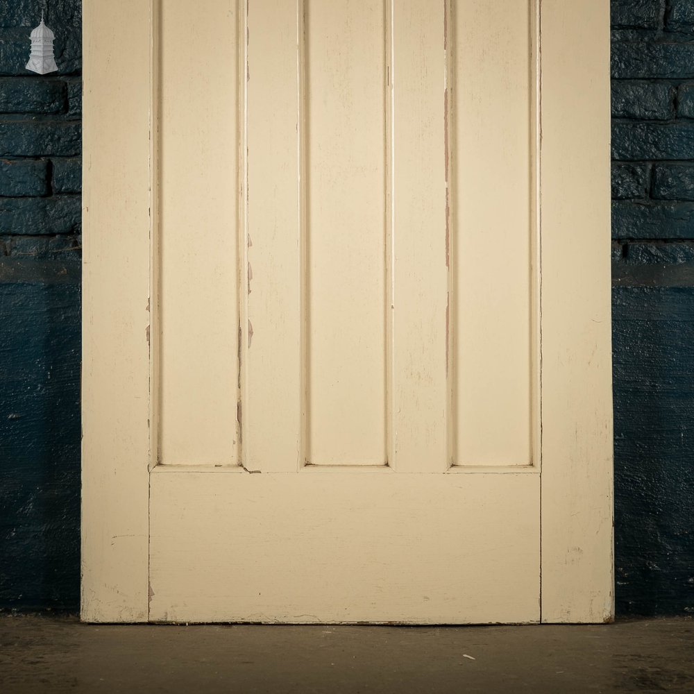 Pine Panelled Door, White Painted, 1 over 3 Panel 1930’s Style Door