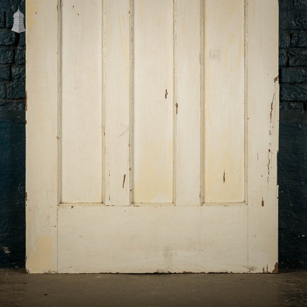 Pine Panelled Door, 1 over 3 Panel White Painted 1930’s Style Door