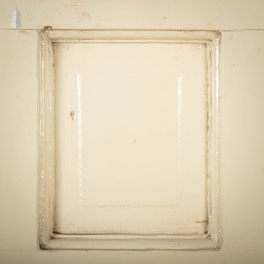 Half Glazed Door, Moulded Panelled Pine Door with ‘Arctic’ Style Textured Glass