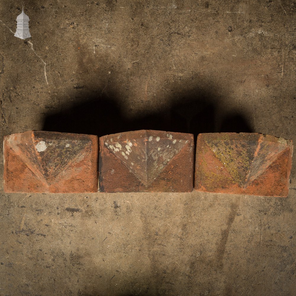 Batch of 18 Large Angled Copings Red Brick Specials