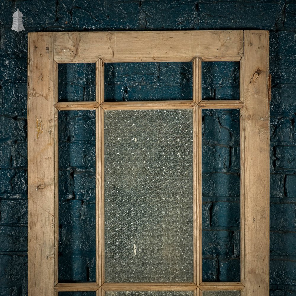 Half Glazed Door, Moulded Half Glazed Door Fitted with ‘Rose’ Style Textured Glass