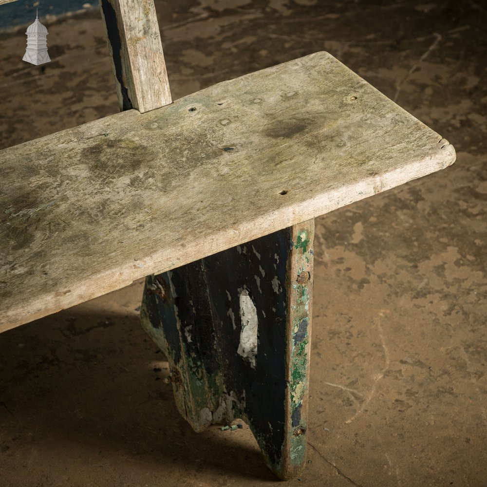 Teak Garden Bench, Early 20th C, Weathered
