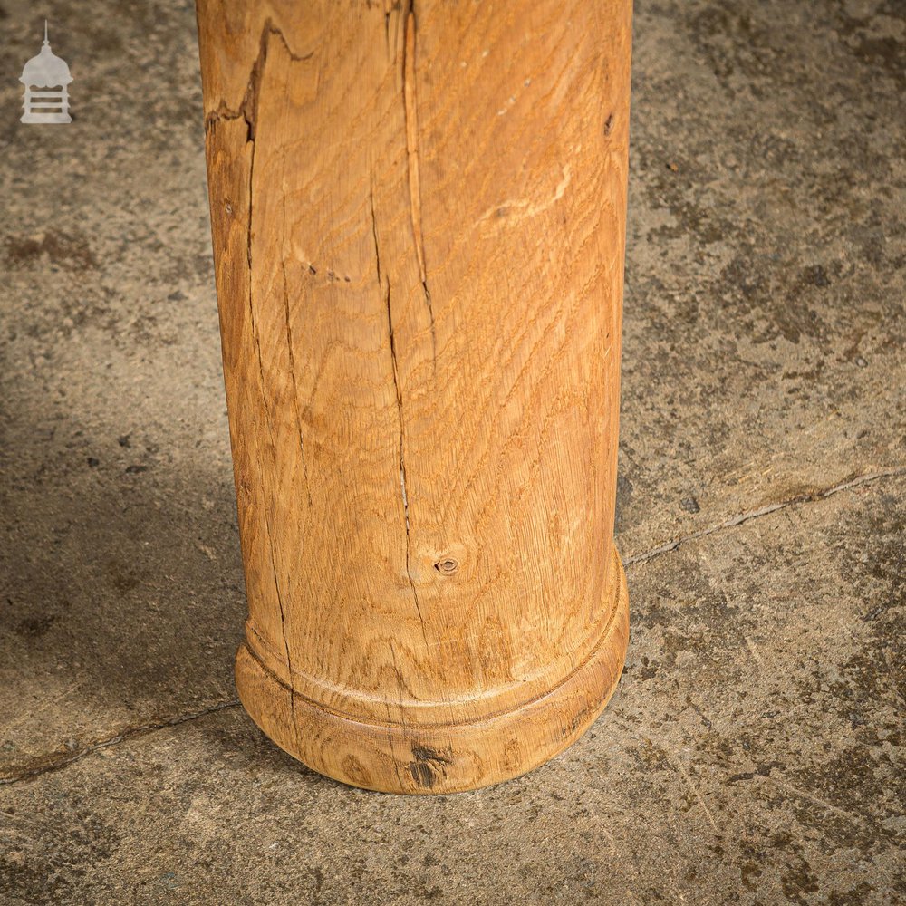 Pair of 19th C Oak Split Flanked Columns
