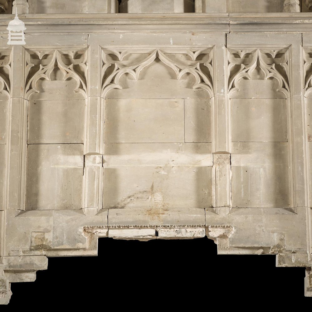 19th C Large Scale Gothic Church Reredos Built from Beer Stone 24ft x 17ft